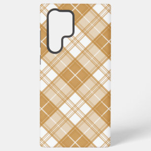 Braun-weißes Tartan-Muster yxm0uat9 Samsung Galaxy Hülle