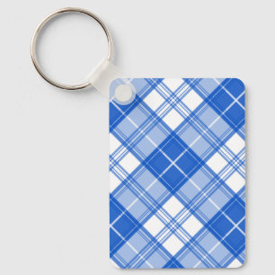Braun-weißes Tartan-Muster yxm0uat9 Schlüsselanhänger