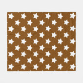 Braun-Weißstars-Muster dekorativ Fleecedecke (Vorderseite (Horizontal))