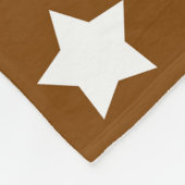 Braun-Weißstars-Muster dekorativ Fleecedecke (Ecke)