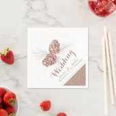 Braun Winterkiefernzapfen Art Hochzeitszettel Serviette (Beispiel)