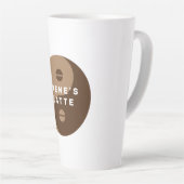 Braun-Yin & Yang-Kaffeebaulogos, kundenspezifische Milchtasse (Rechte Ecke)