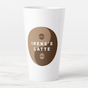 Braun-Yin & Yang-Kaffeebaulogos, kundenspezifische Milchtasse