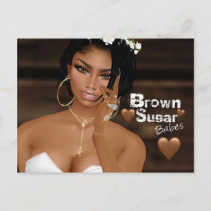 Braun Zucker Babes Hochzeit Postkarte 1