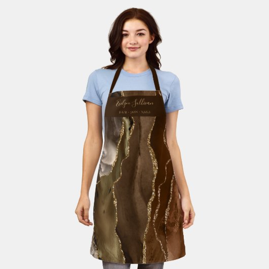 Braunagener Schönheit berufliche Schürze (Getragen)