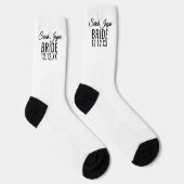 Brauname Hochzeit Datum White Bridal Socks Socken (Rechts)