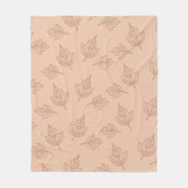 Braunapel-Blätter Tropischer Botanischer Herbst Fleecedecke