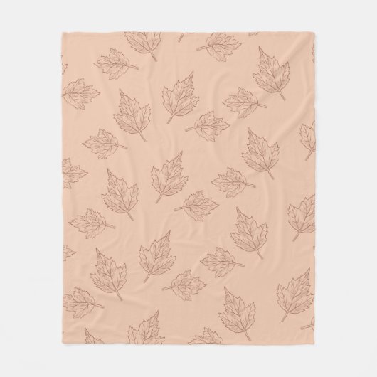 Braunapel-Blätter Tropischer Botanischer Herbst Fleecedecke (Vorderseite)