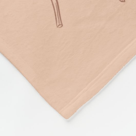 Braunapel-Blätter Tropischer Botanischer Herbst Fleecedecke (Ecke)