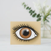 Braunauge Postkarte (Stehend Vorderseite)