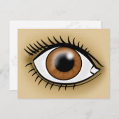 Braunauge Postkarte (Vorne/Hinten)