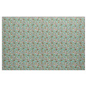 Braunbänder Vintage Blüten Türkis Stoff (Fat Quarter (45,7 x 55,9 cm))