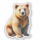 Braunbär Aufkleber (Vorderseite)