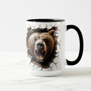 Braunbär aus der Mauer Tasse