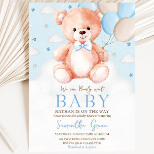 Braunbär-Ballon-Baby-Shower Einladung