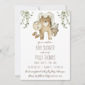 Braunbär Boho-Baby-Party Einladung (Vorderseite)