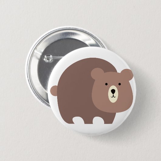 Braunbär Button (Vorne & Hinten)