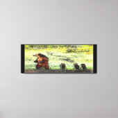 Braunbär Familienwanderung Leinwanddruck (Vorderseite)