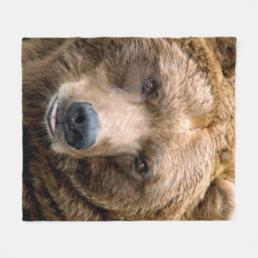 Braunbär Fleecedecke (Vorderseite (Horizontal))