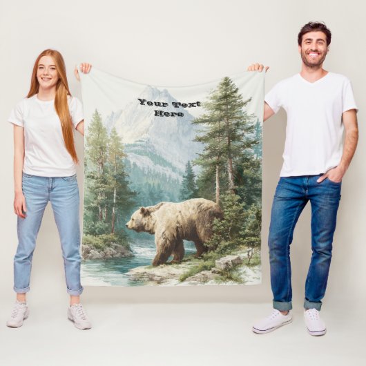 Braunbär Fleecedecke (Beispiel)