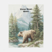 Braunbär Fleecedecke (Vorderseite)