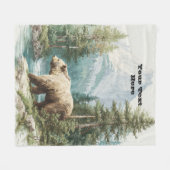 Braunbär Fleecedecke (Vorderseite (Horizontal))