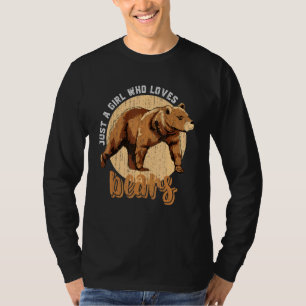 Braunbär Girls Forest Animal Wildlife Bear T-Shirt