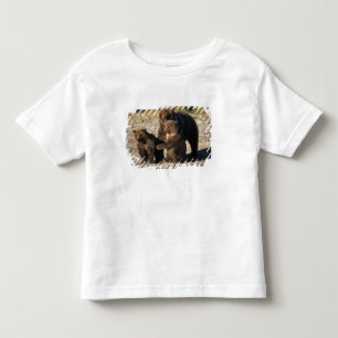 Braunbär, Grizzlybär, Bärin mit Jungen an der Küst Kleinkind T-shirt