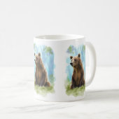 Braunbär, Grizzlybär-Tasse für die Dekoration von Kaffeetasse (VorderseiteRechts)