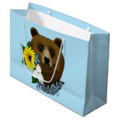 Braunbär Große Geschenktüte (Vorderseite Schrägansicht)