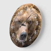 Braunbär Große Wanduhr (Winkel)