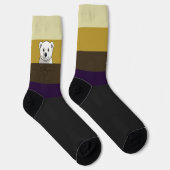 Braunbär hinter einer Mauer Socken (Rechts)