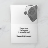 Braunbär im Süßigkeits-Mais-Kostüm Karte (Innenseite)