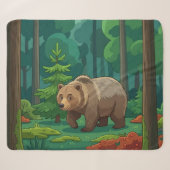 BRAUNBÄR IM WALD SHERPADECKE (Vorderseite (Horizontal))