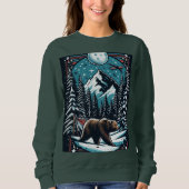 Braunbär im Winter Sweatshirt (Vorderseite)