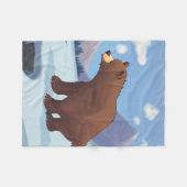 Braunbär in den Bergen Fleecedecke (Vorderseite (Horizontal))
