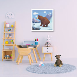 Braunbär in den Bergen Fotodruck