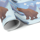 Braunbär in den Bergen Geschenkpapier (Rolleneckpunkt)