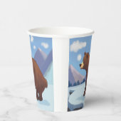 Braunbär in den Bergen Pappbecher (Rechts)