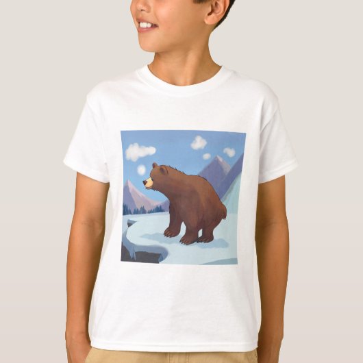 Braunbär in den Bergen T-Shirt (Vorderseite)