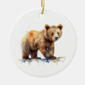 Braunbär Keramik Ornament (Vorne)