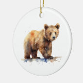 Braunbär Keramik Ornament (Links)