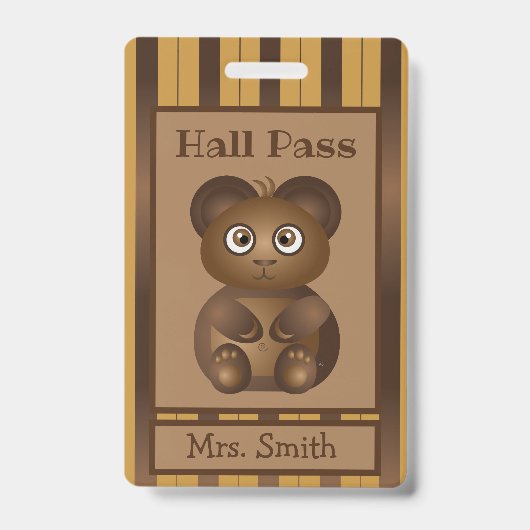 Braunbär Kindergarten Studentenpass Ausweis (Vorderseite)