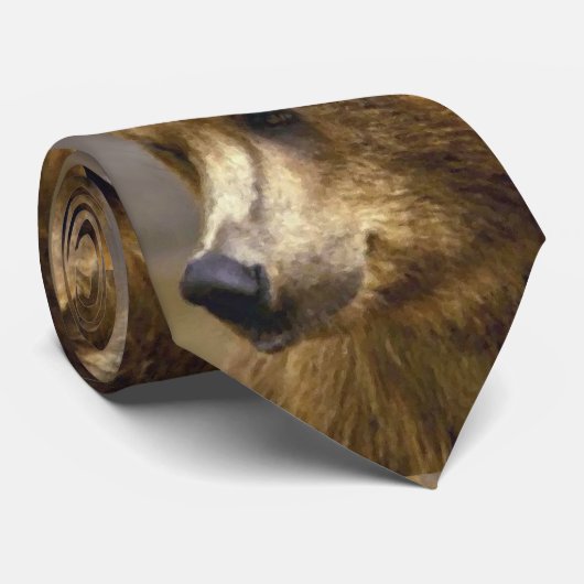 Braunbär Krawatte (Gerollt)