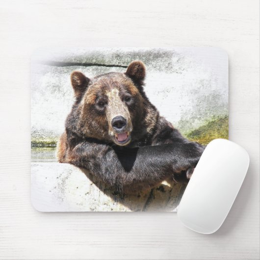 Braunbär lächelnd mousepad (Mit Mouse)