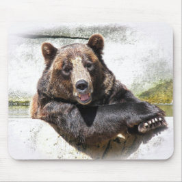 Braunbär lächelnd mousepad
