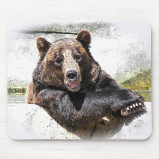 Braunbär lächelnd mousepad (Vorne)