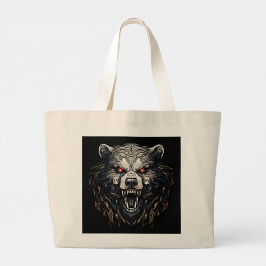 Braunbär Lebensmittelgeschäft Tote Bag Jumbo Stoffbeutel (Rückseite)