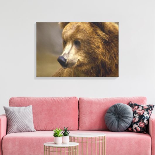 Braunbär Leinwanddruck (Insitu (Wohnzimmer))