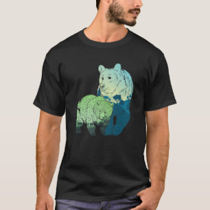 Braunbär Naturwald Tier- und Pflanzenwelt T-Shirt